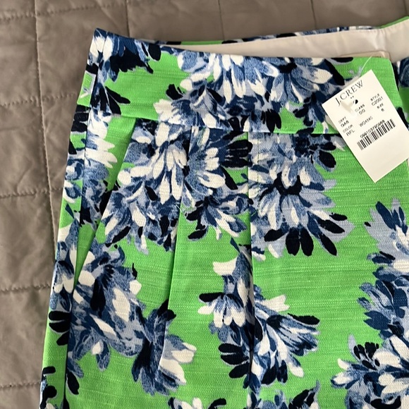 J. Crew factory linen blend floral pleated shorts size 6 new nwt - Picture 2 of 8